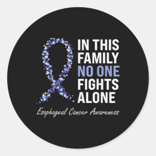 Oesophageal Cancer Awareness Gifts Co. Purple Peri Classic Round Sticker