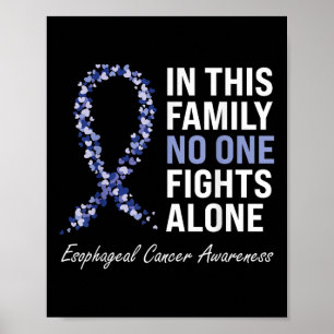 Oesophageal Cancer Awareness Gifts Co. Purple Peri Poster