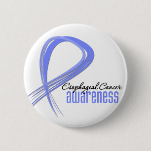 Oesophageal Cancer Awareness Grunge Ribbon 6 Cm Round Badge