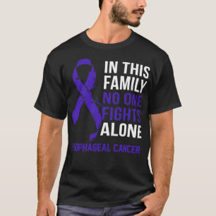 Oesophageal Cancer Awareness No One Fights Alone H T-Shirt