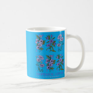 Oesophageal Cancer Awareness Periwinkle Flower Coffee Mug