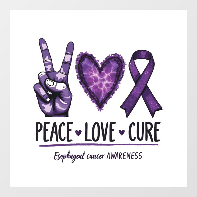 Oesophageal cancer awareness Piece Purple Ribbon (Sheet)