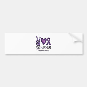 Oesophageal cancer awareness Piece Purple Ribbon Bumper Sticker