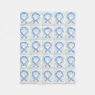 Oesophageal Cancer Awareness Ribbon Fleece Blanket