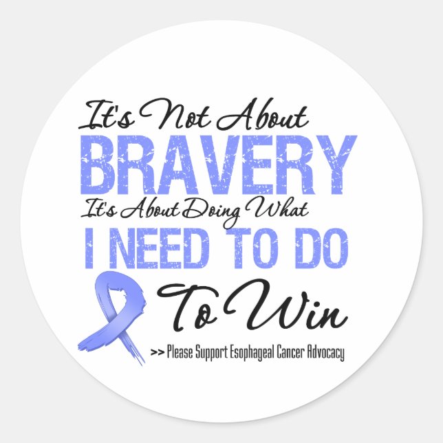 Oesophageal Cancer Battle Classic Round Sticker (Front)