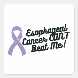 Oesophageal Cancer CAN'T Beat Me Awareness Square Sticker