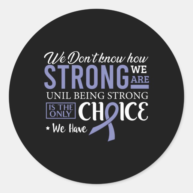 Oesophageal Cancer Fight Cancer Ribbon Classic Round Sticker (Front)