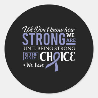 Oesophageal Cancer Fight Cancer Ribbon Classic Round Sticker