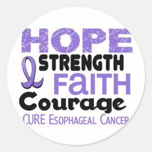 Oesophageal Cancer HOPE 3 Classic Round Sticker