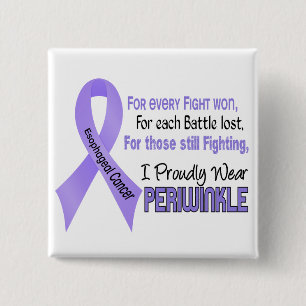 Oesophageal Cancer I Proudly Wear Periwinkle 15 Cm Square Badge