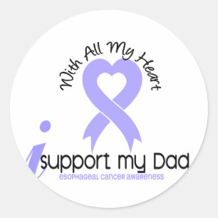 Oesophageal Cancer I Support My Dad Classic Round Sticker
