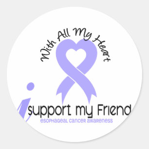 Oesophageal Cancer I Support My Friend Classic Round Sticker