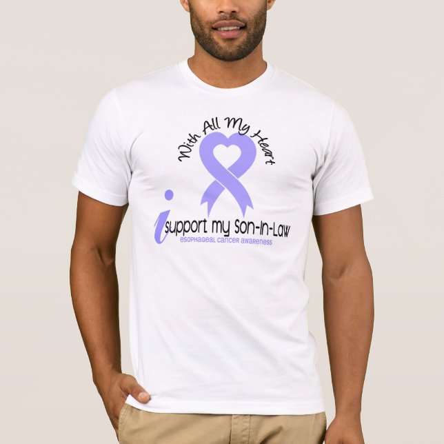 Oesophageal Cancer I Support My Son-In-Law T-Shirt (Front)