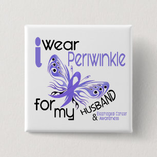 Oesophageal Cancer I WEAR PERIWINKLE FOR MY 15 Cm Square Badge