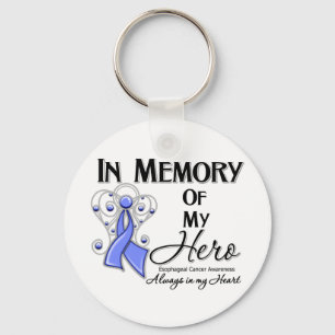 Oesophageal Cancer In Memory of My Hero Key Ring