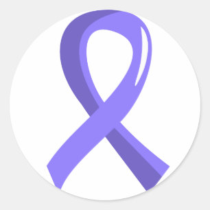 Oesophageal Cancer Periwinkle Ribbon 3 Classic Round Sticker