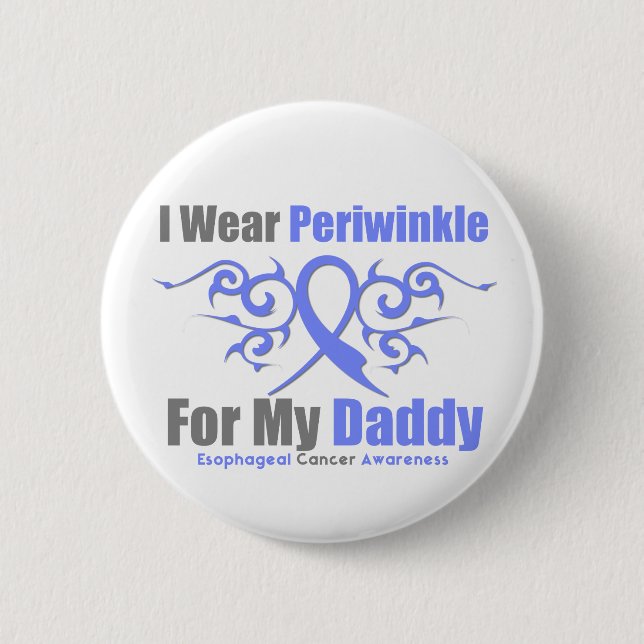 Oesophageal Cancer Periwinkle Ribbon Daddy 6 Cm Round Badge (Front)