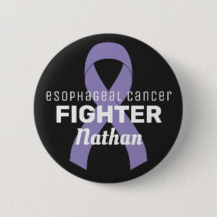 Oesophageal Cancer Ribbon Black Button