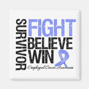 Oesophageal Cancer Survivor Fight Believe Win Magnet