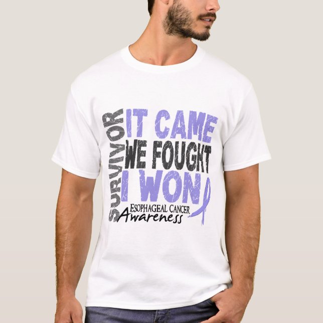Oesophageal Cancer Survivor It Came We Fought I T-Shirt (Front)
