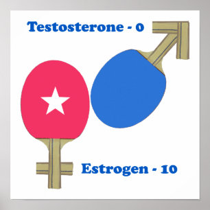 Oestrogen Ping Pong Poster