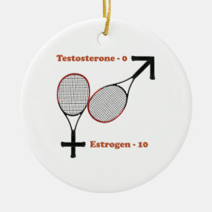 Oestrogen Tennis Ceramic Ornament