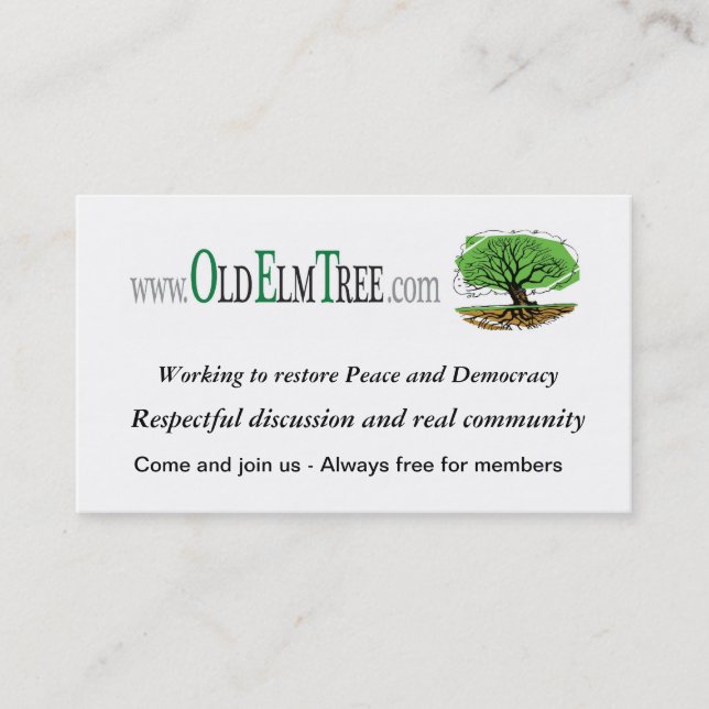 OET business card, v2 Card (Front)