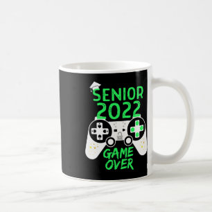 Of 2022 Senior Video Game Over School Gamer Green Coffee Mug