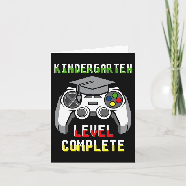 Of 2024 Kindergarten Level Kids Video Game Graduat Card (Front)
