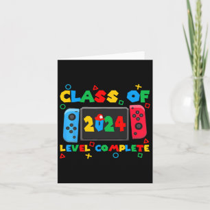 Of 2024 Level Complete Video Gamer Senior Graduati Card