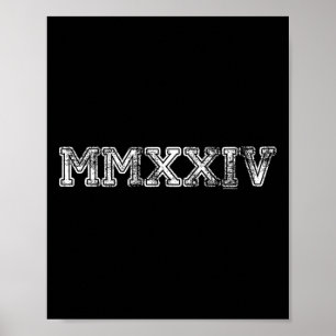 Of 2024 Mmxxiv Graduation Spirit Vintage Senior 20 Poster