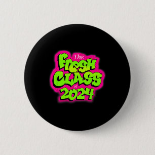 Of 2024 Senior Fresh 90s Retro Tv Style Graduation 6 Cm Round Badge