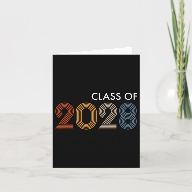Of 2028 College University High School Future Grad Card (Front)