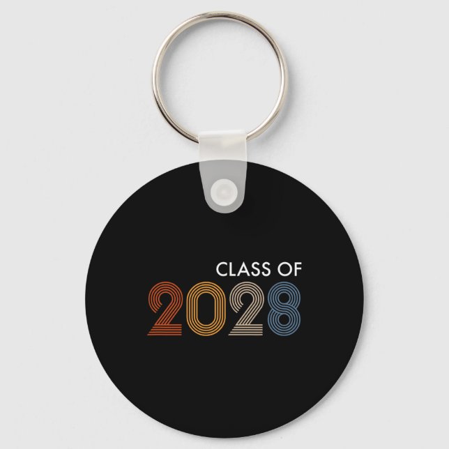 Of 2028 College University High School Future Grad Key Ring (Front)