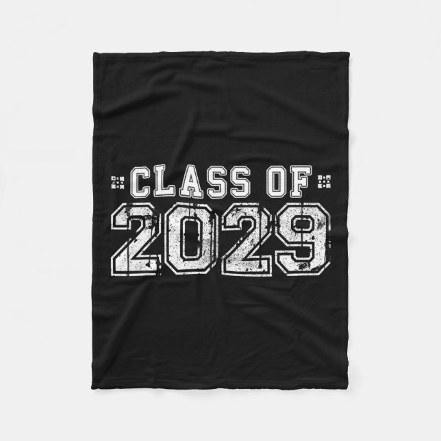 Of 2029 - Graduation Year Senior Gift  Fleece Blanket (Front)