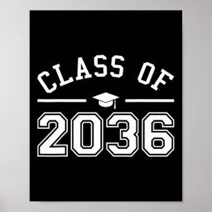 Of 2036 Grow With Me First Day Kindergarten Gradua Poster