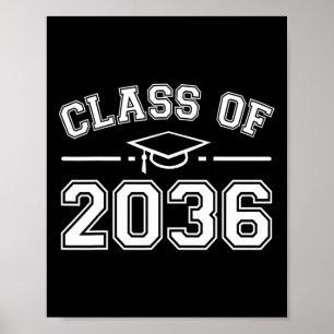 Of 2036 Grow With Me First Day Kindergarten Gradua Poster