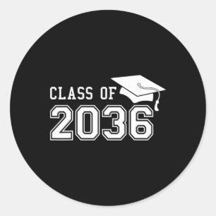 Of 2036 Grow With Me First Day Of School Graduatio Classic Round Sticker