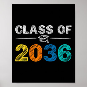 Of 2036 Grow With Me First Day Of School Graduatio Poster