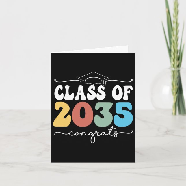 Of 2036 Kindergarten First Day Graduation Grow Wit Card (Front)