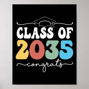 Of 2036 Kindergarten First Day Graduation Grow Wit Poster