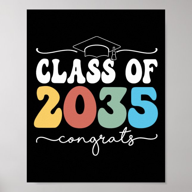 Of 2036 Kindergarten First Day Graduation Grow Wit Poster (Front)