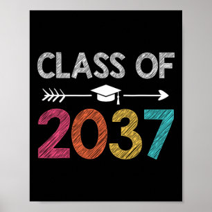 Of 2037 Est 2024 Grow With Me Handprints K To 12 K Poster