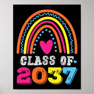Of 2037 Kindergarten Pre-k Grow With Me Graduation Poster