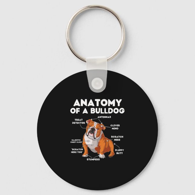 Of A Bulldog  Key Ring (Front)