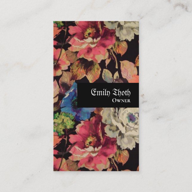 of a flower of mature design business card (Front)