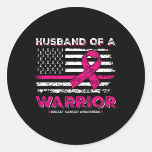 Of A Warrior Breast Cancer Awareness Support Squad Classic Round Sticker