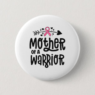 Of A Warrior Family Breast Cancer Pink Ribbon 6 Cm Round Badge