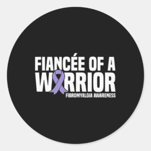 Of A Warrior Fibromyalgia Awareness Classic Round Sticker
