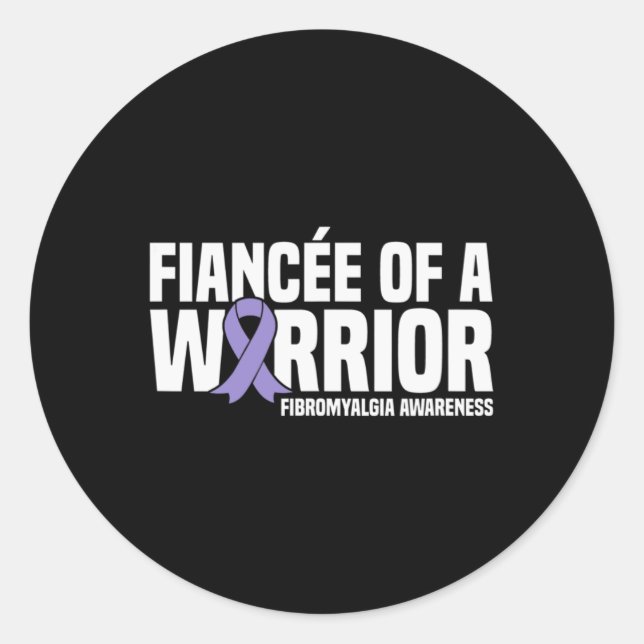 Of A Warrior Fibromyalgia Awareness  Classic Round Sticker (Front)